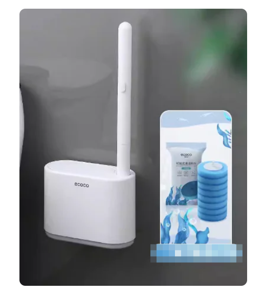 Disposable Toilet Brush with Cleaning Liquid (One Set)