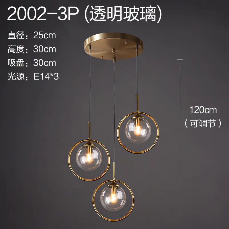 Nordic Modern Minimalist Glass Pendant Light